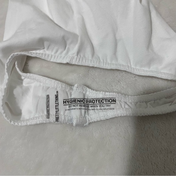 PLT. Basic Black & White Cotton Blend Racer Back Bodysuit. Size 4 - Picture 5 of 8